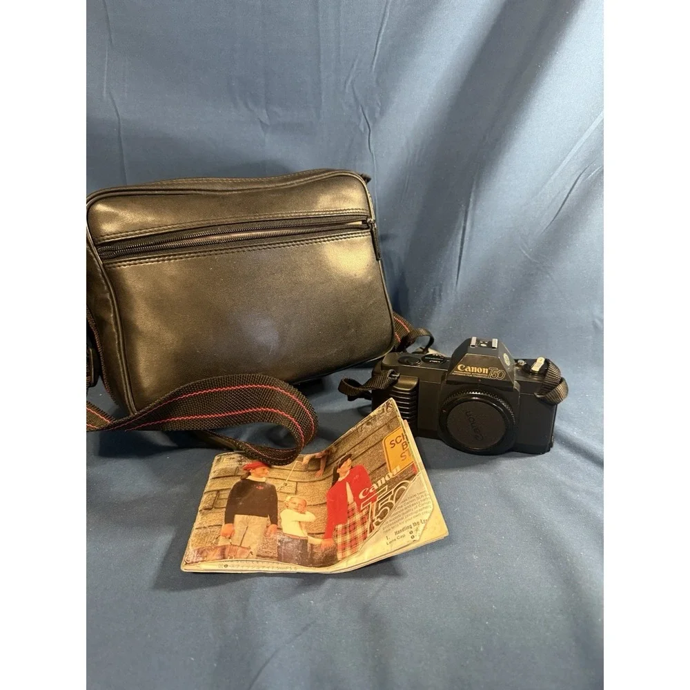 Canon T50 camera Vintage With Bag Will Power On Not Tested With Film